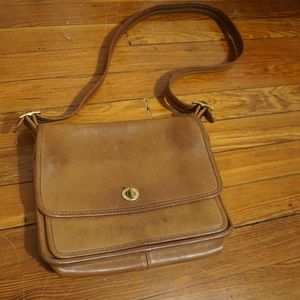 Vintage Coach Brown Leather Bag